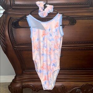 Plum Leotard Child Medium EUC Pastel Blue